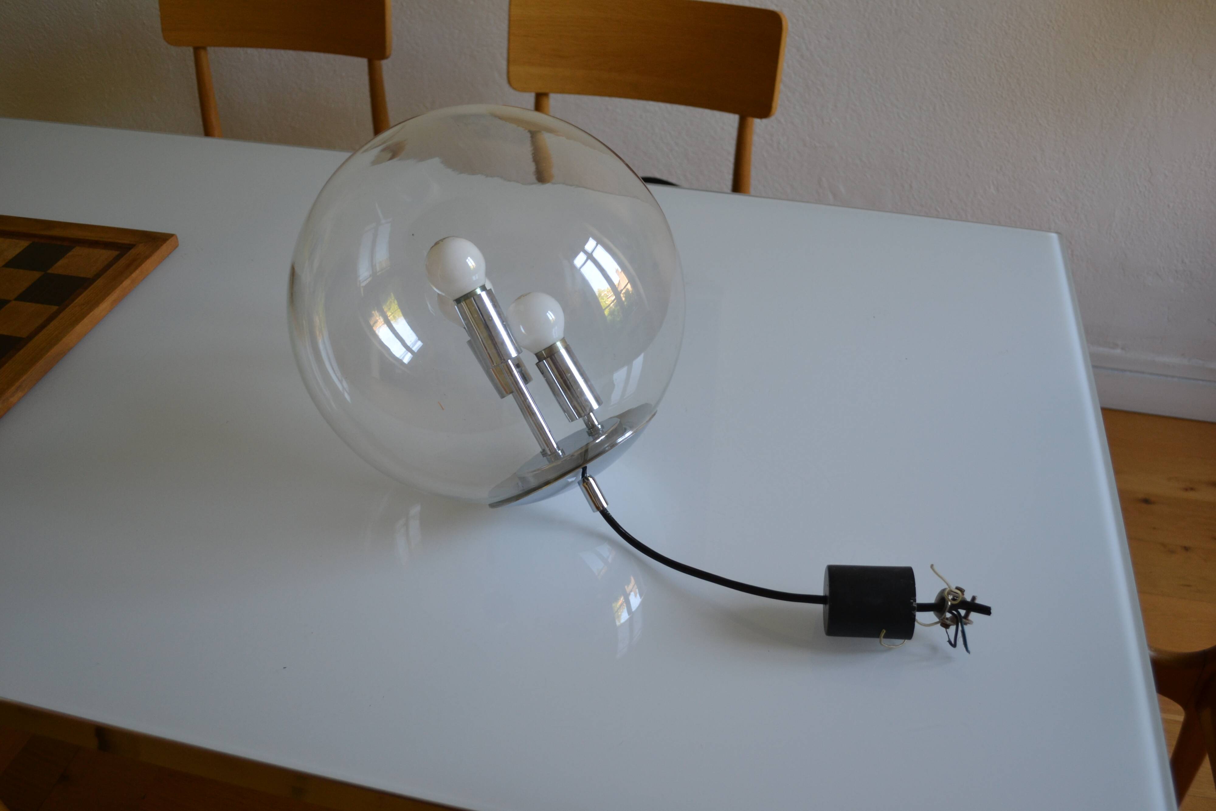 Chandelier pendant lamp Doria Leuchten West Germany 1960