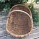 Old large Burgundy wicker basket