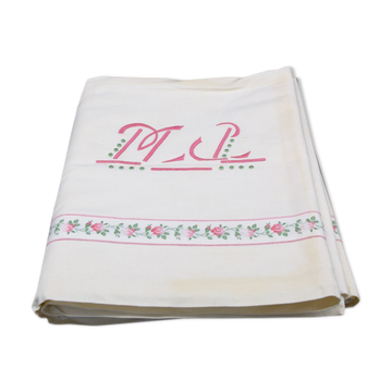 Drap ancien métis et lin XIXe