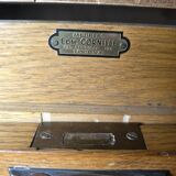 Art Deco curtain cabinet from the 1930s in oak with interior drawers, 120cm H.