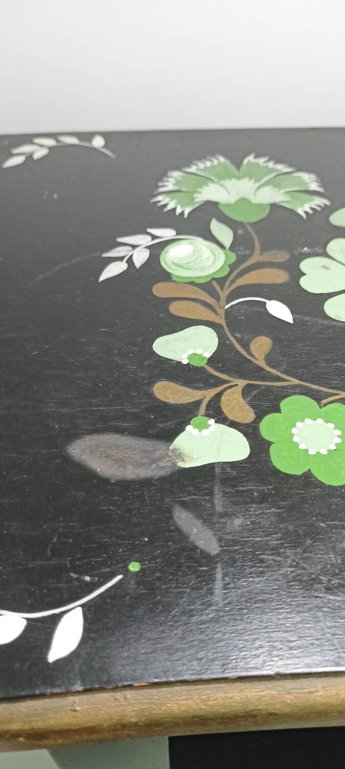 Vintage floral pattern bedside table