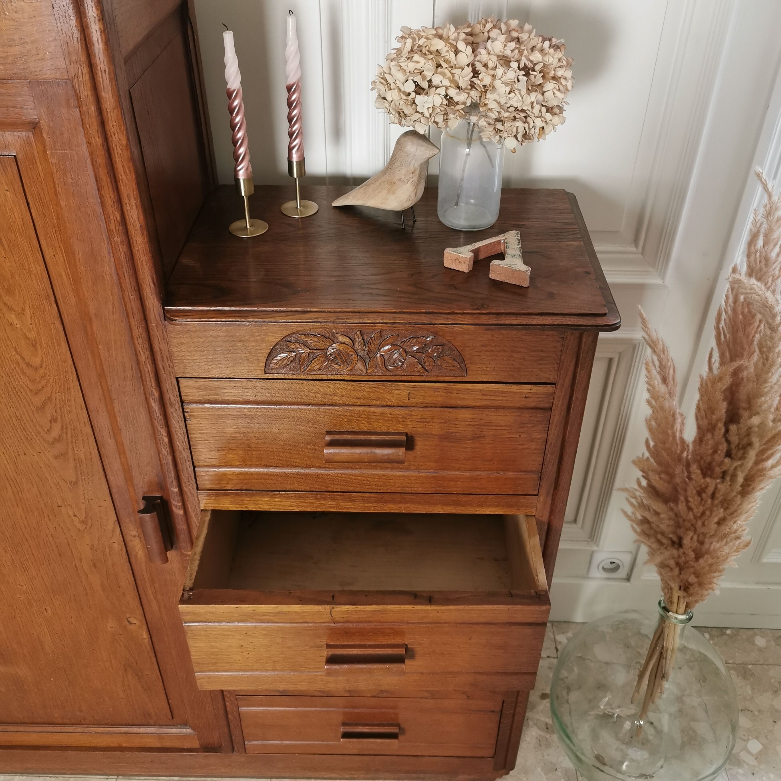 Asymmetrical art deco wardrobe