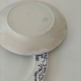 Duo d'assiettes en terre de fer Onnaing – décor bleu et rouge 19ème siècle