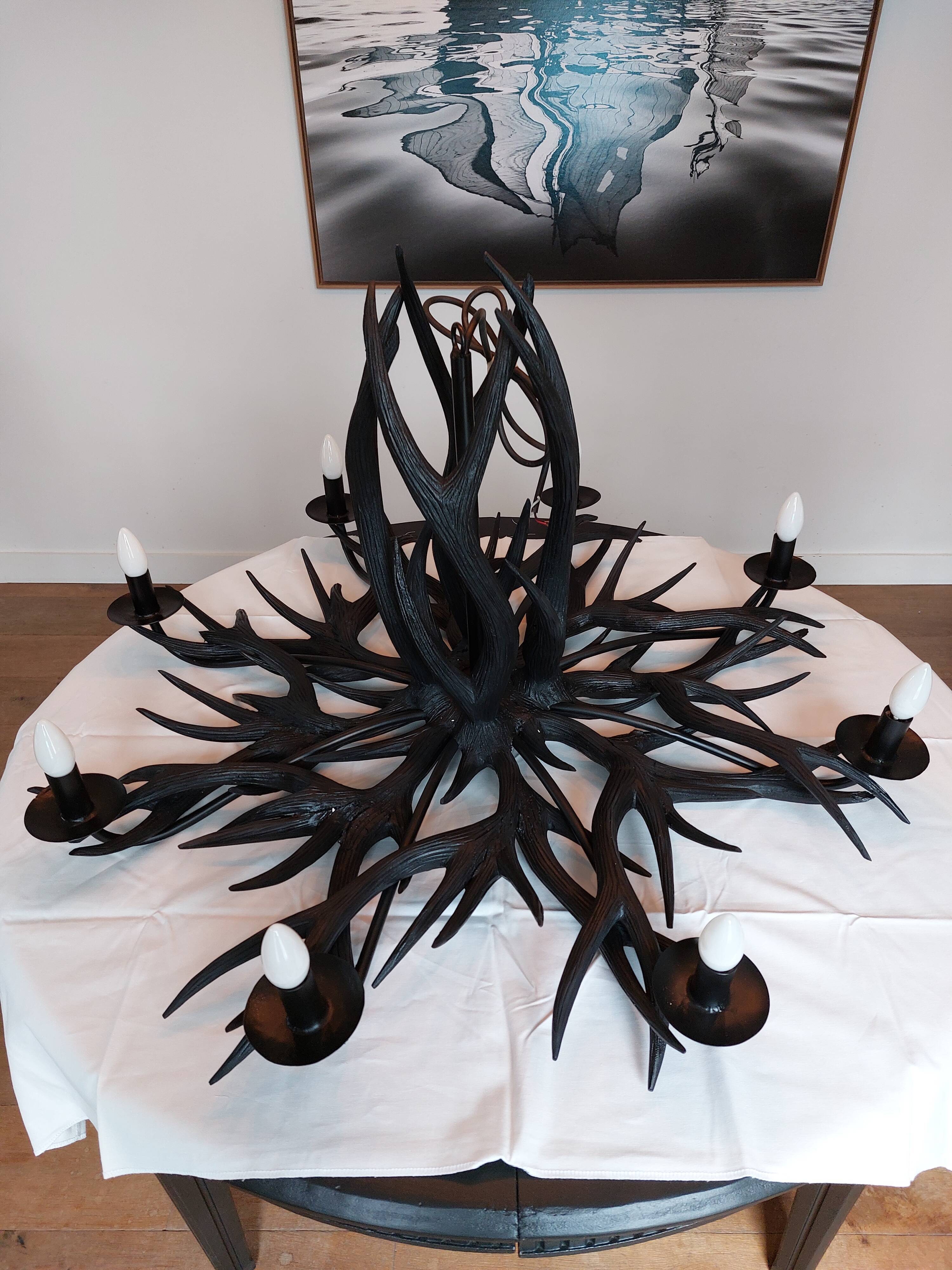 Deer antler chandelier