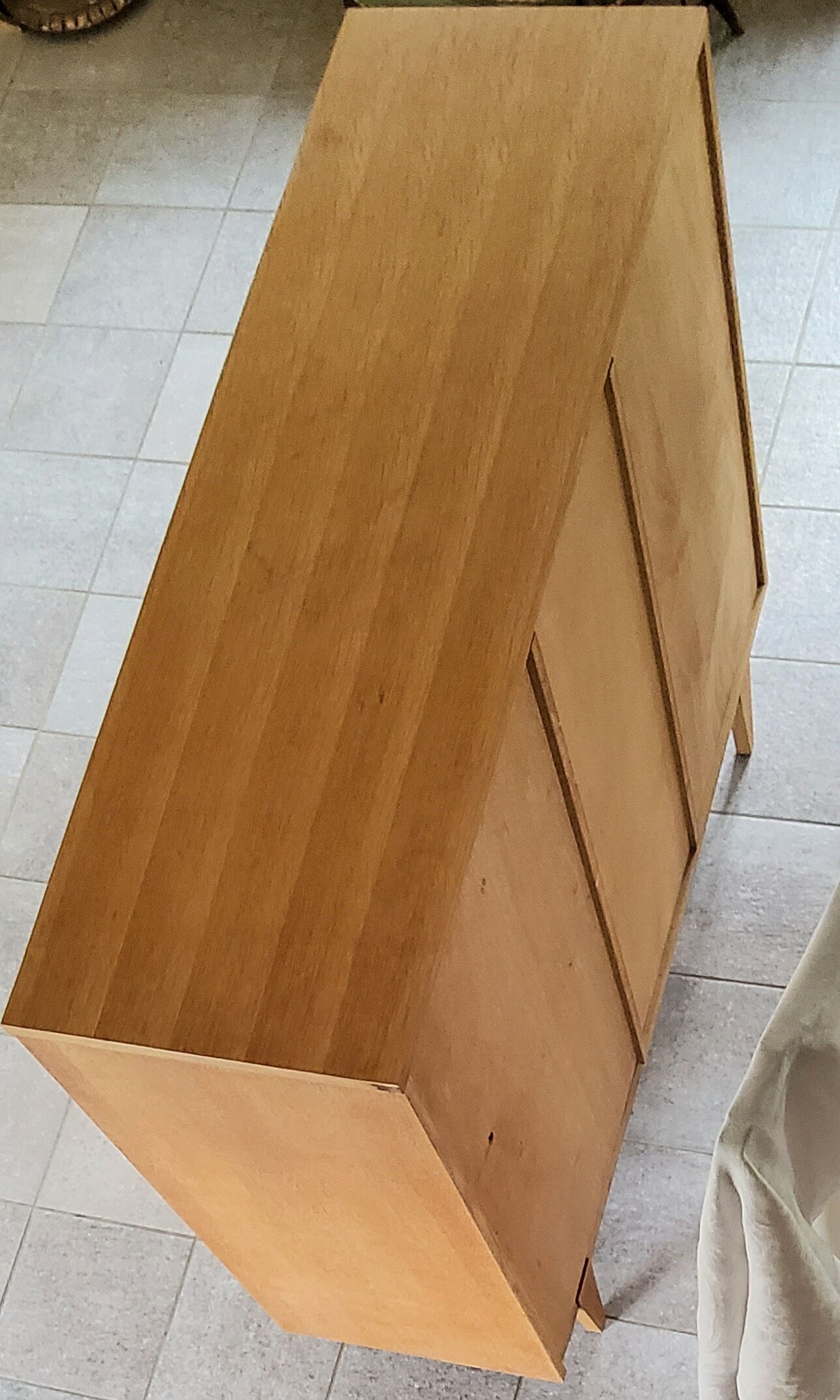 Wood and rattan cabinet