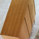 Wood and rattan cabinet