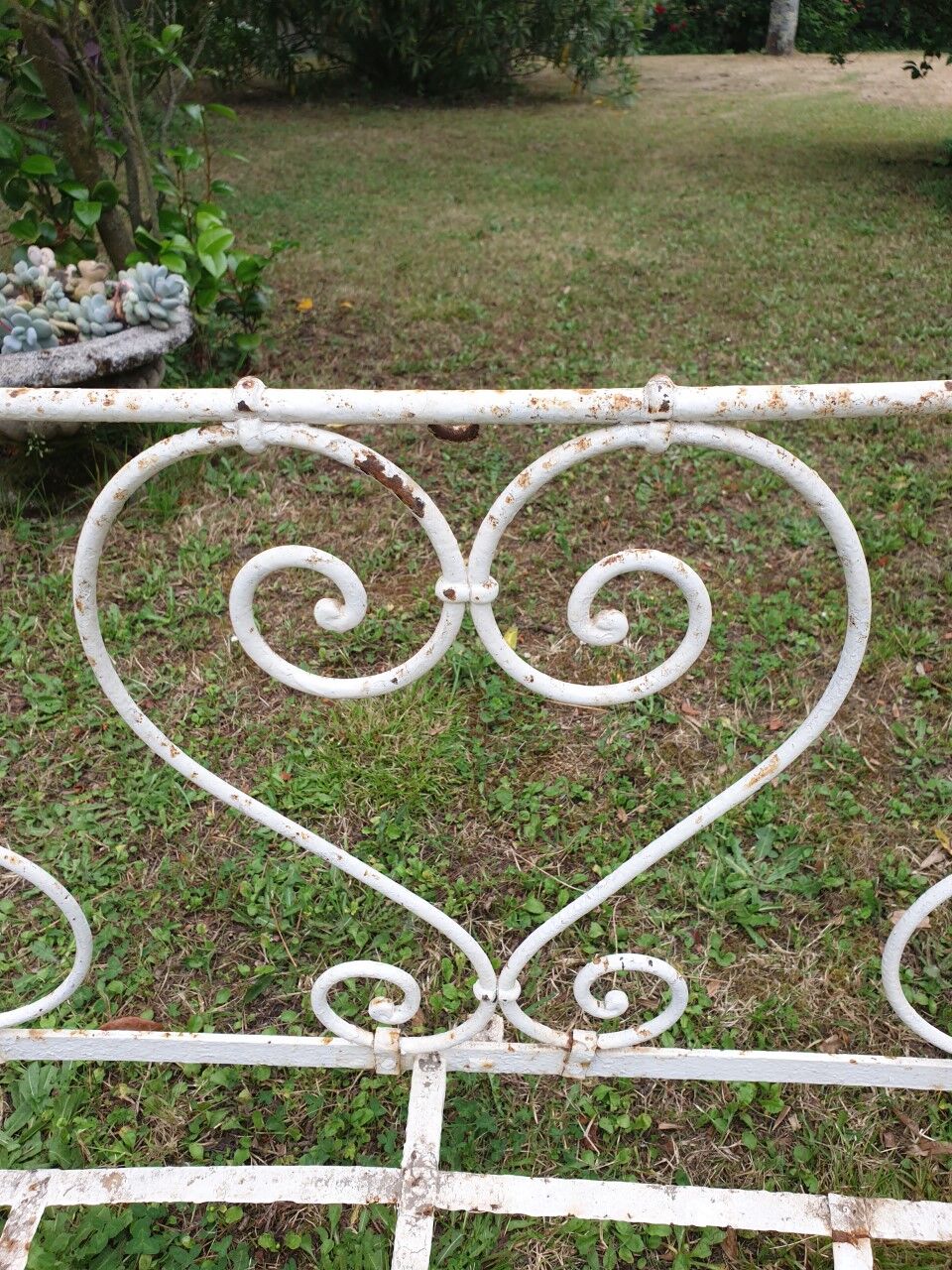Old wrought iron bed