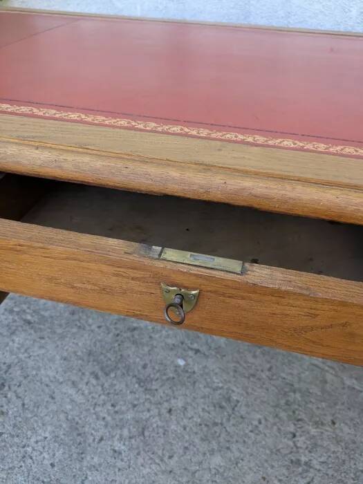 Louis XVI style oak desk
