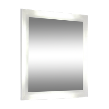 Vintage Square Glass Mirror, Italy 1970s.