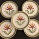 10 Longchamp dessert plates, floral model