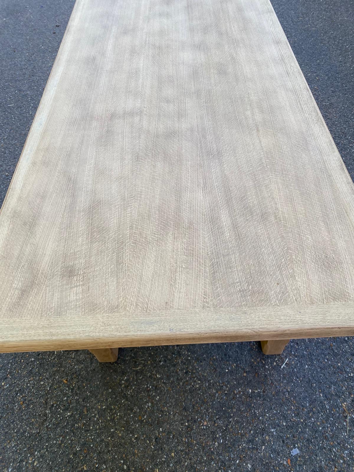 Renovated 1960s oak farmhouse dining table