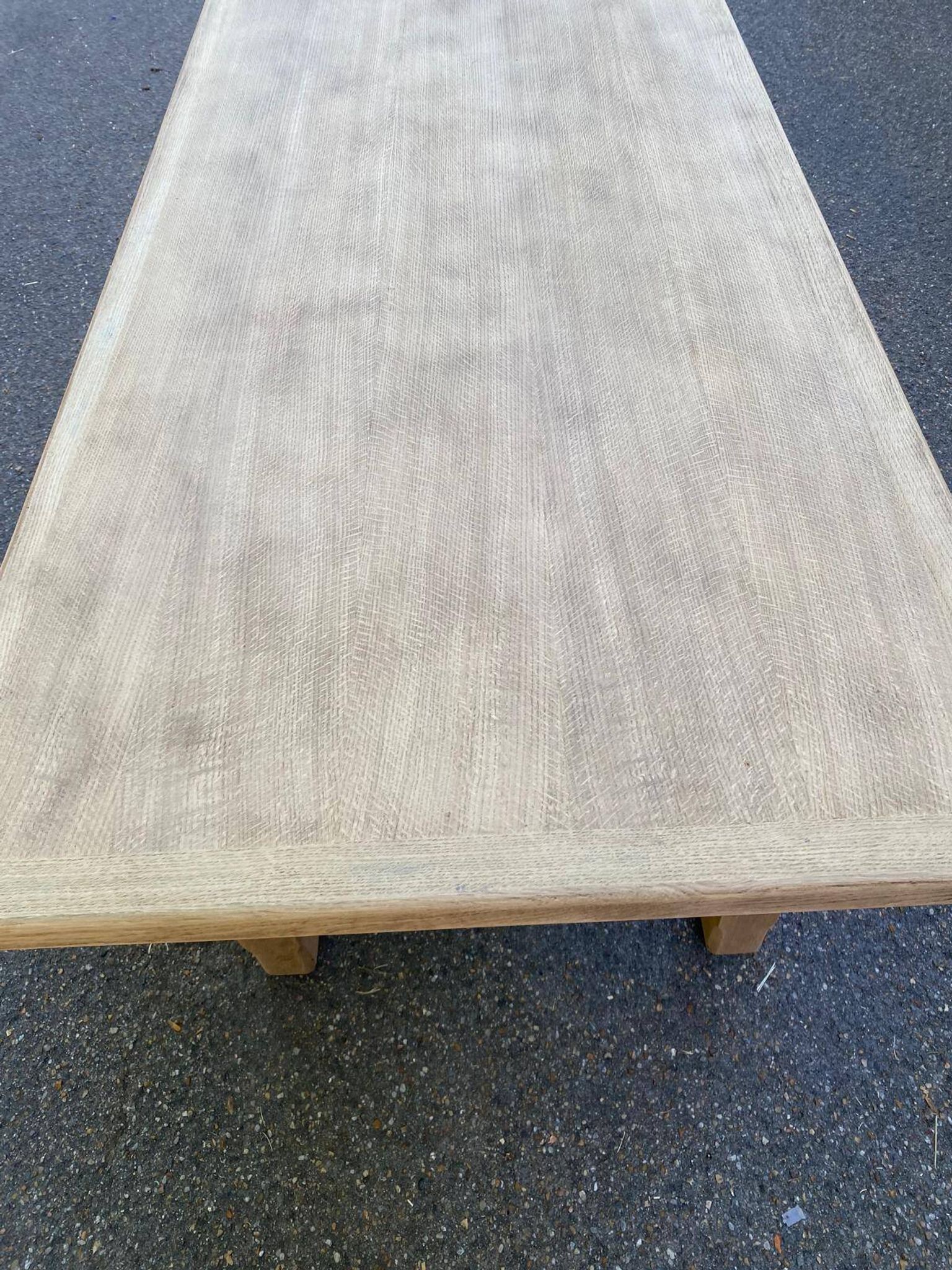 Table à manger de ferme rénovée en chêne des années 60