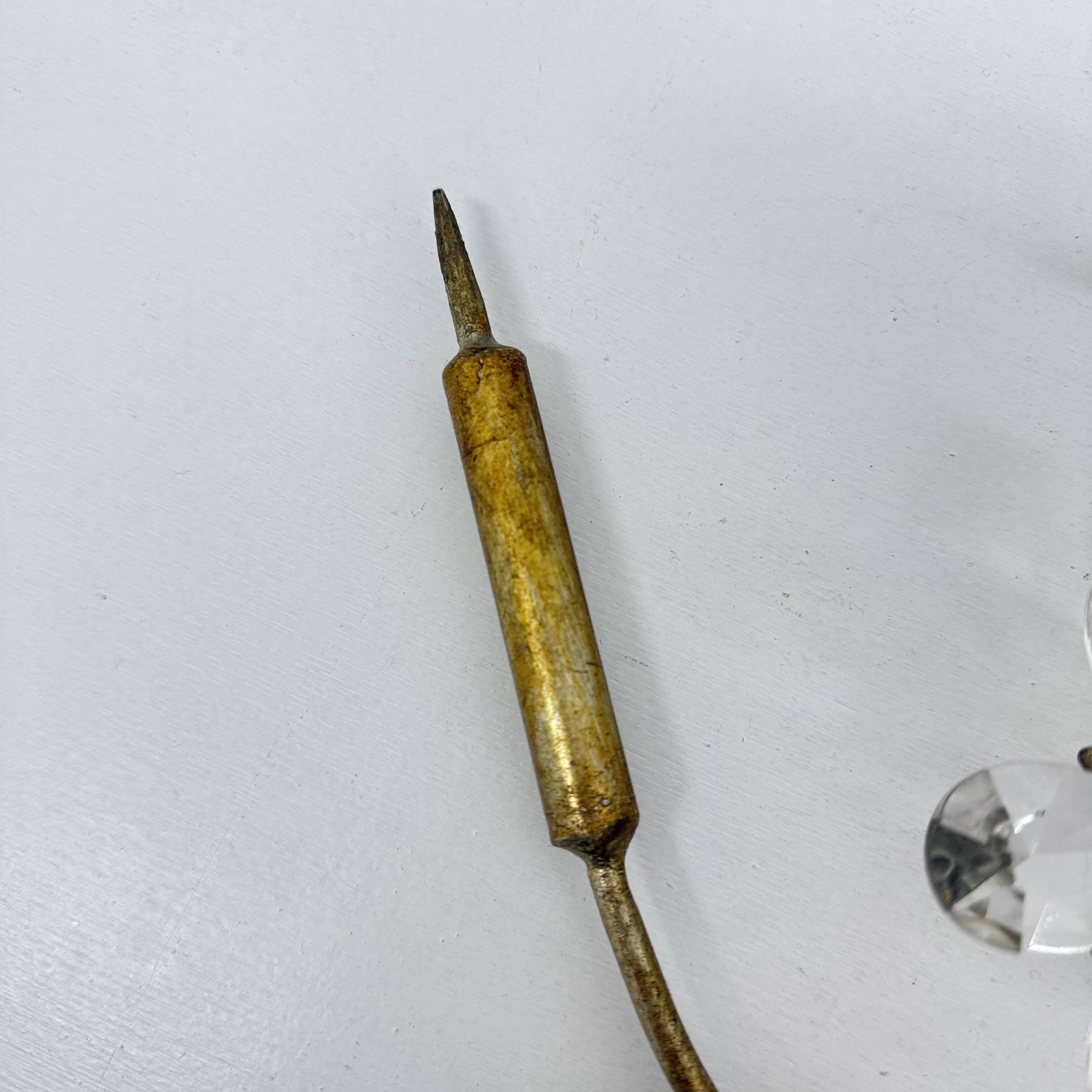 Mid-century design banci style wall lamp sconce crystal flower bouquet