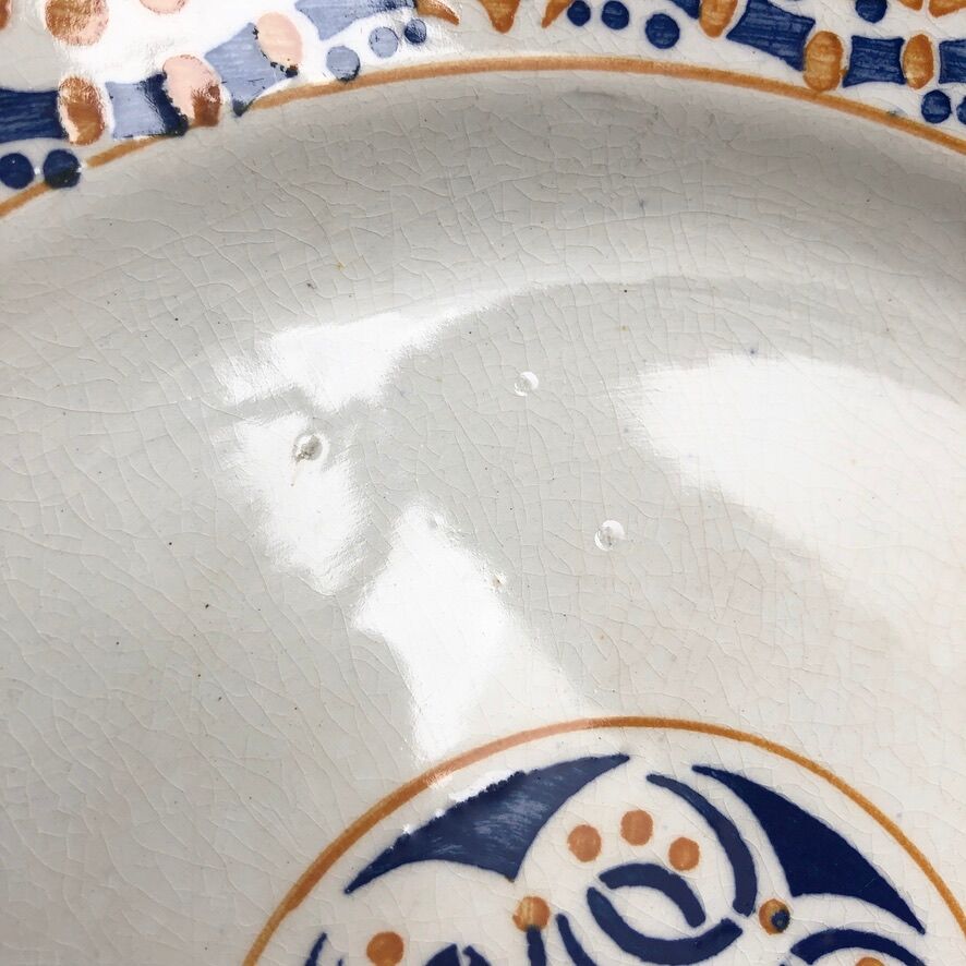 Plate on foot / Compotier iron earth 1930