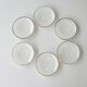 White opaline coffee service 6 cups and 6 under cups - Arcopal
