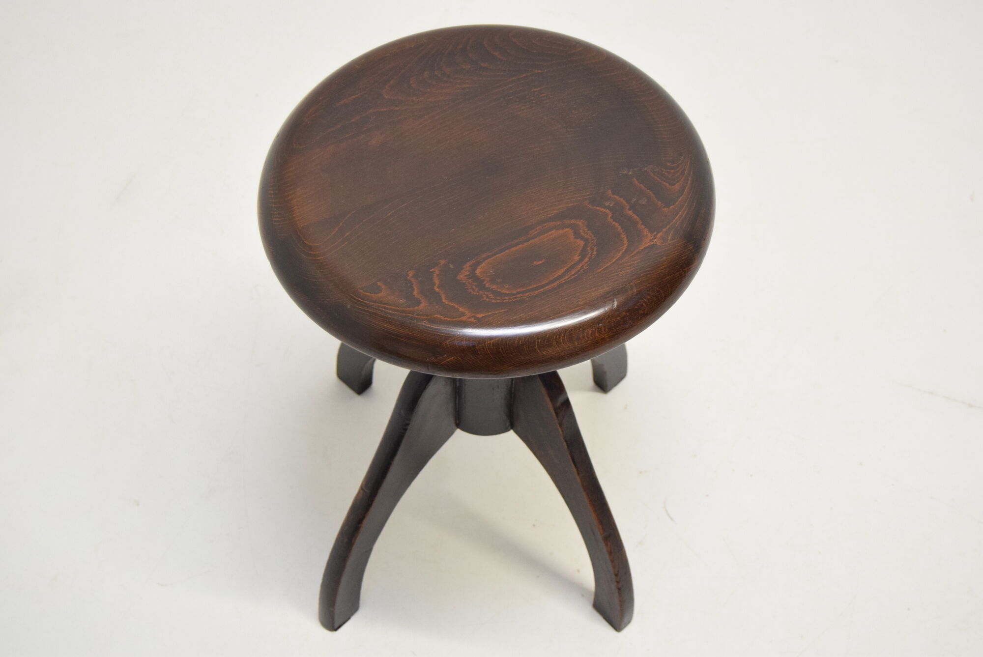 Mid-century height adjustable piano stool,1950's