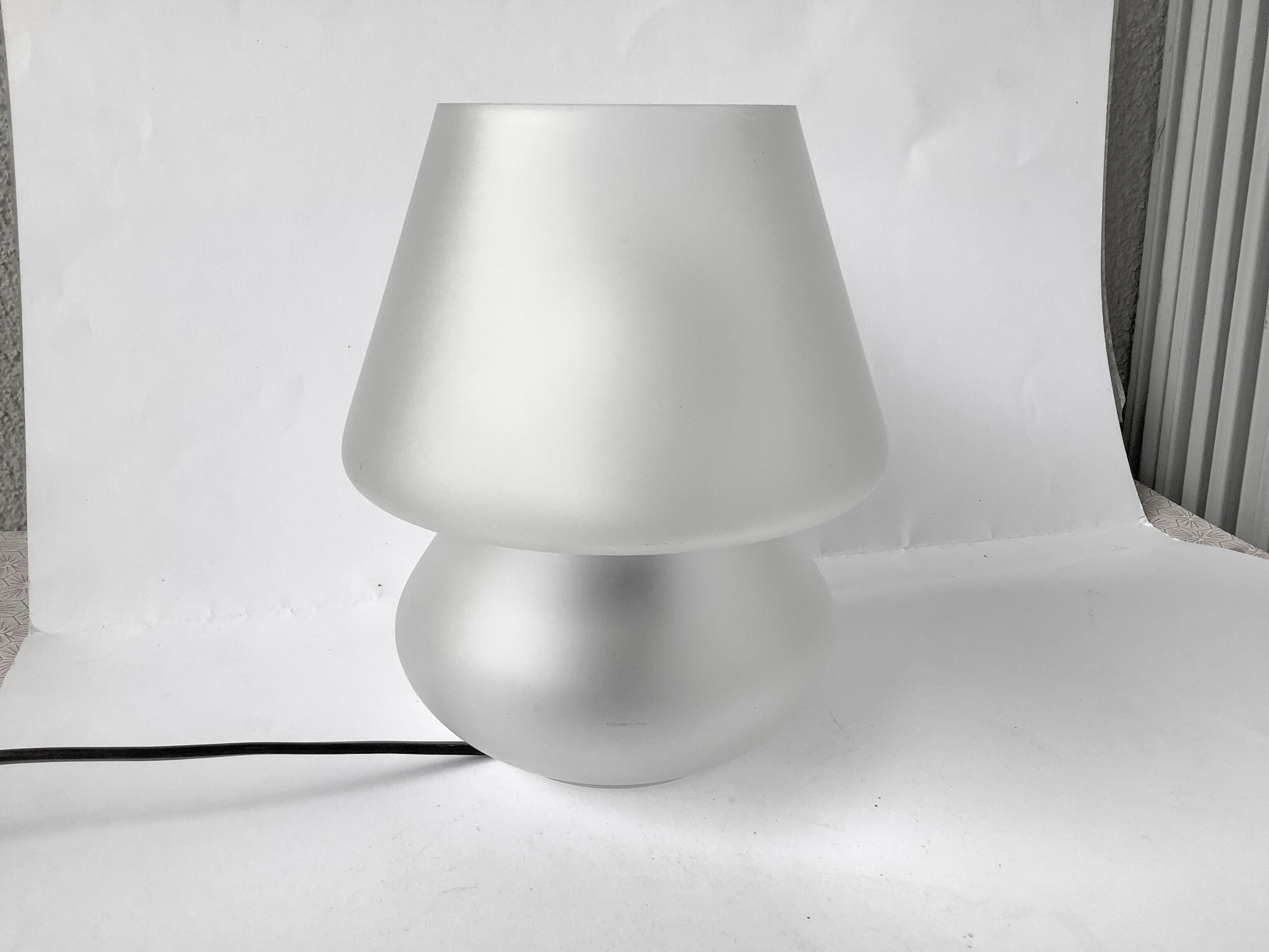 Lampe champignon en verre