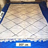 Moroccan carpet style beniouarain 100% wool 135 x 300