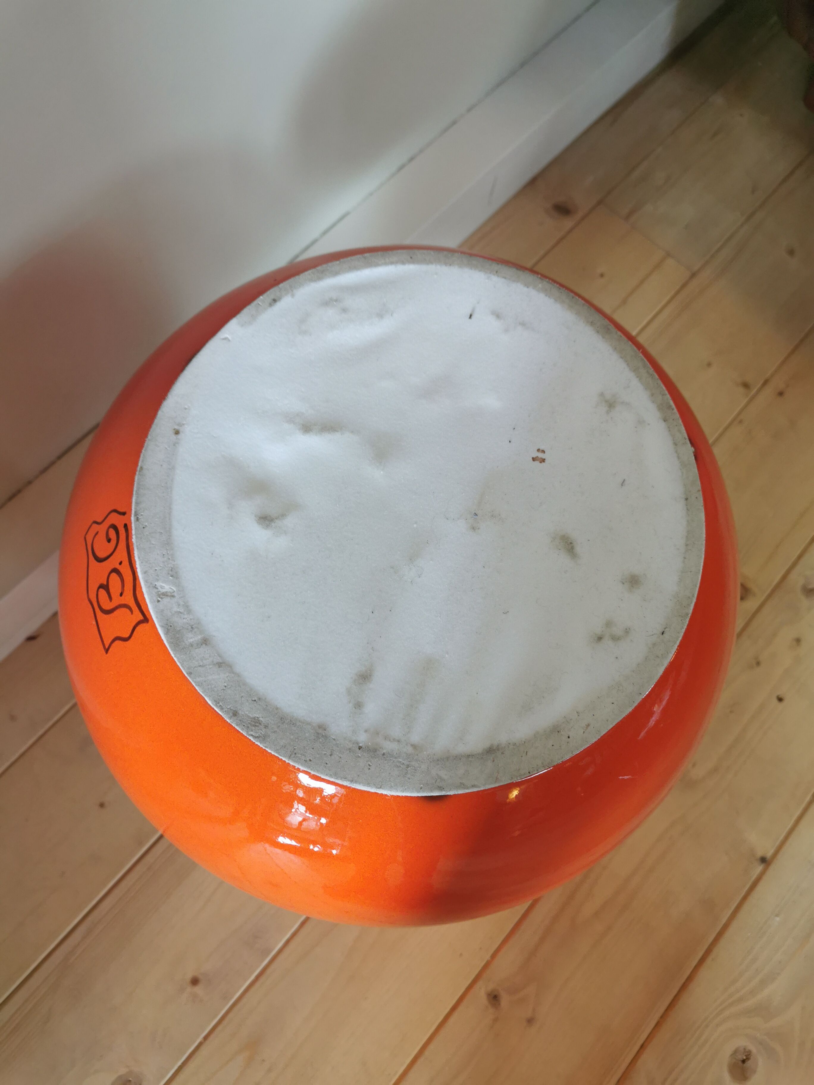 Garouste and Bonetti orange "mushroom" stool