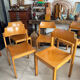 5 vintage stackable chairs — Rainer Schell Schlapp Möbel 1960s