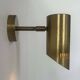 Vintage adjustable wall light, solid perforated brass, France 1960