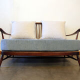 Ercol blue pastel sofa