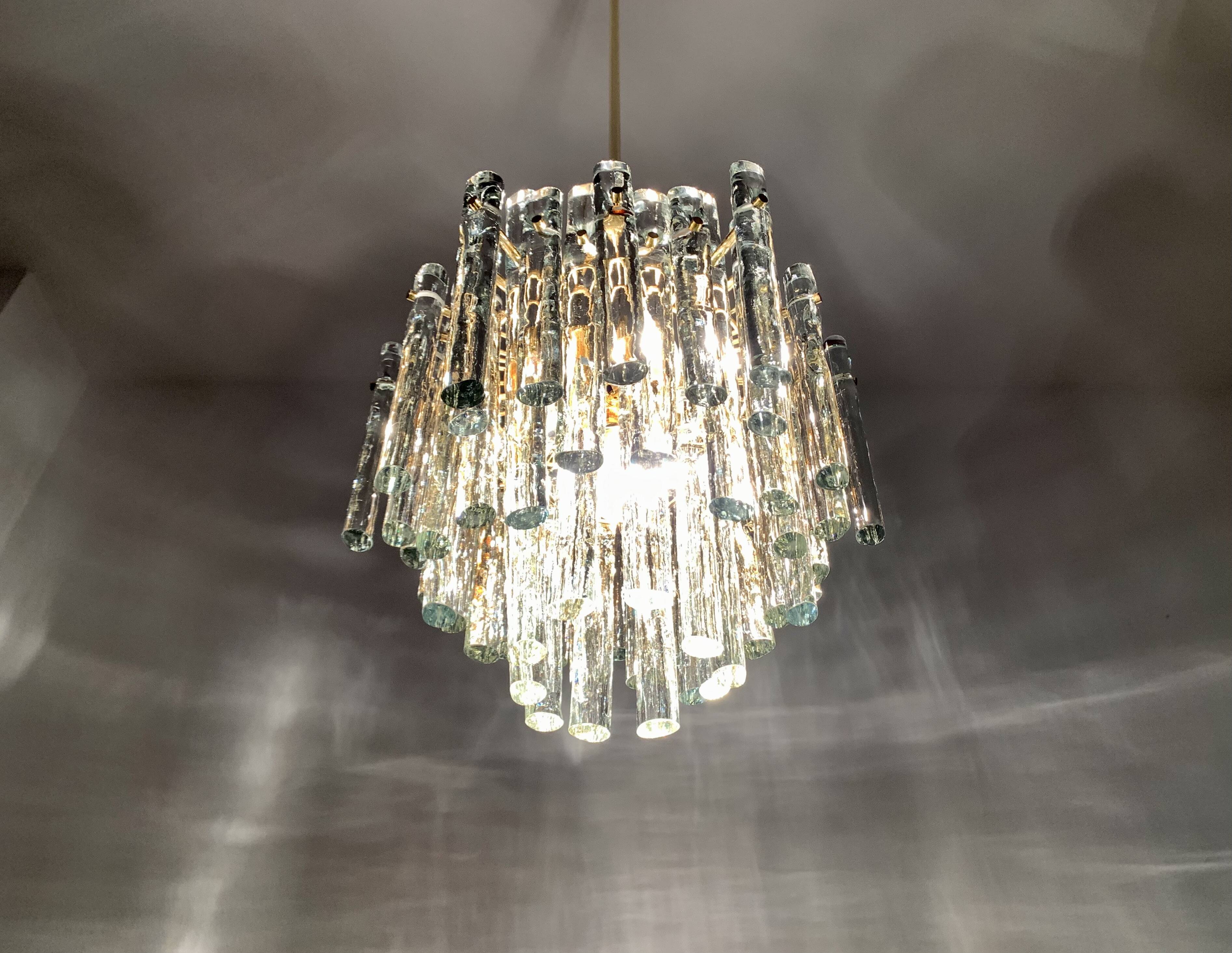 Crystal Glass Chandelier by Kinkeldey