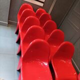 Ten chairs by Verner Panton