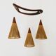 Teakwood and Sisal Cascading Lamp by Jean Rispal