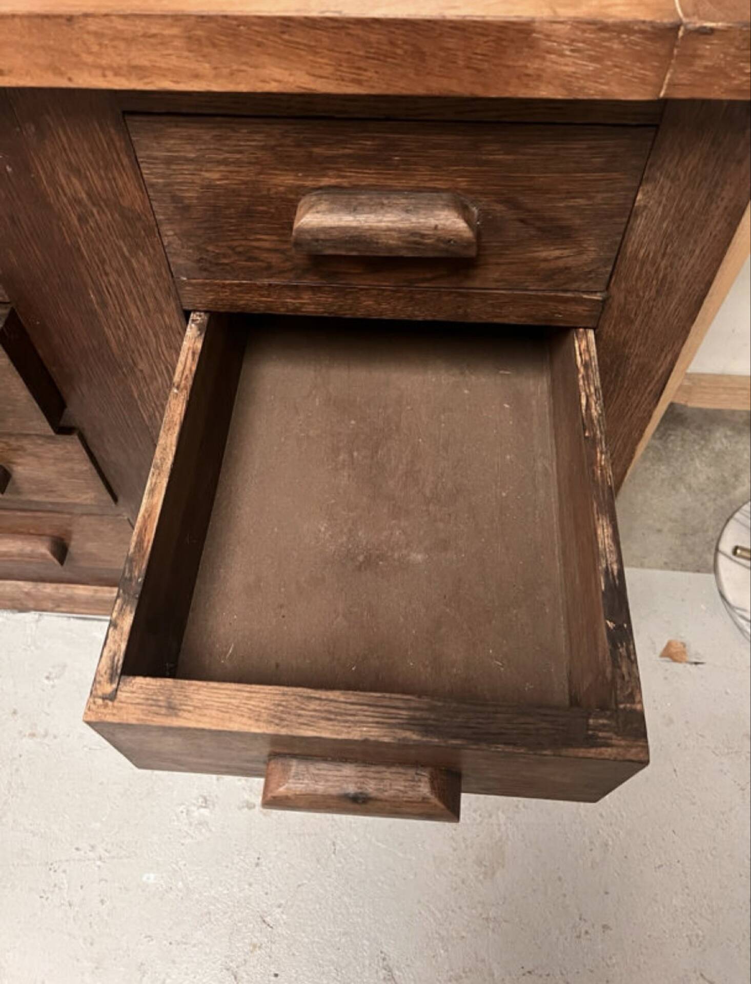 Old oak mercer’s furniture