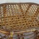 Table basse rotin et cannage, années 70