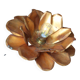 Vintage ceiling light in gilded metal, flower-shaped.