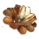 Vintage ceiling light in gilded metal, flower-shaped.