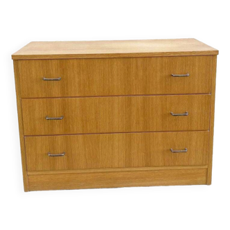 Teak veneer 3-drawer chest of drawers, 1960s