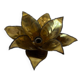 Copper-plated brass flower wall light
