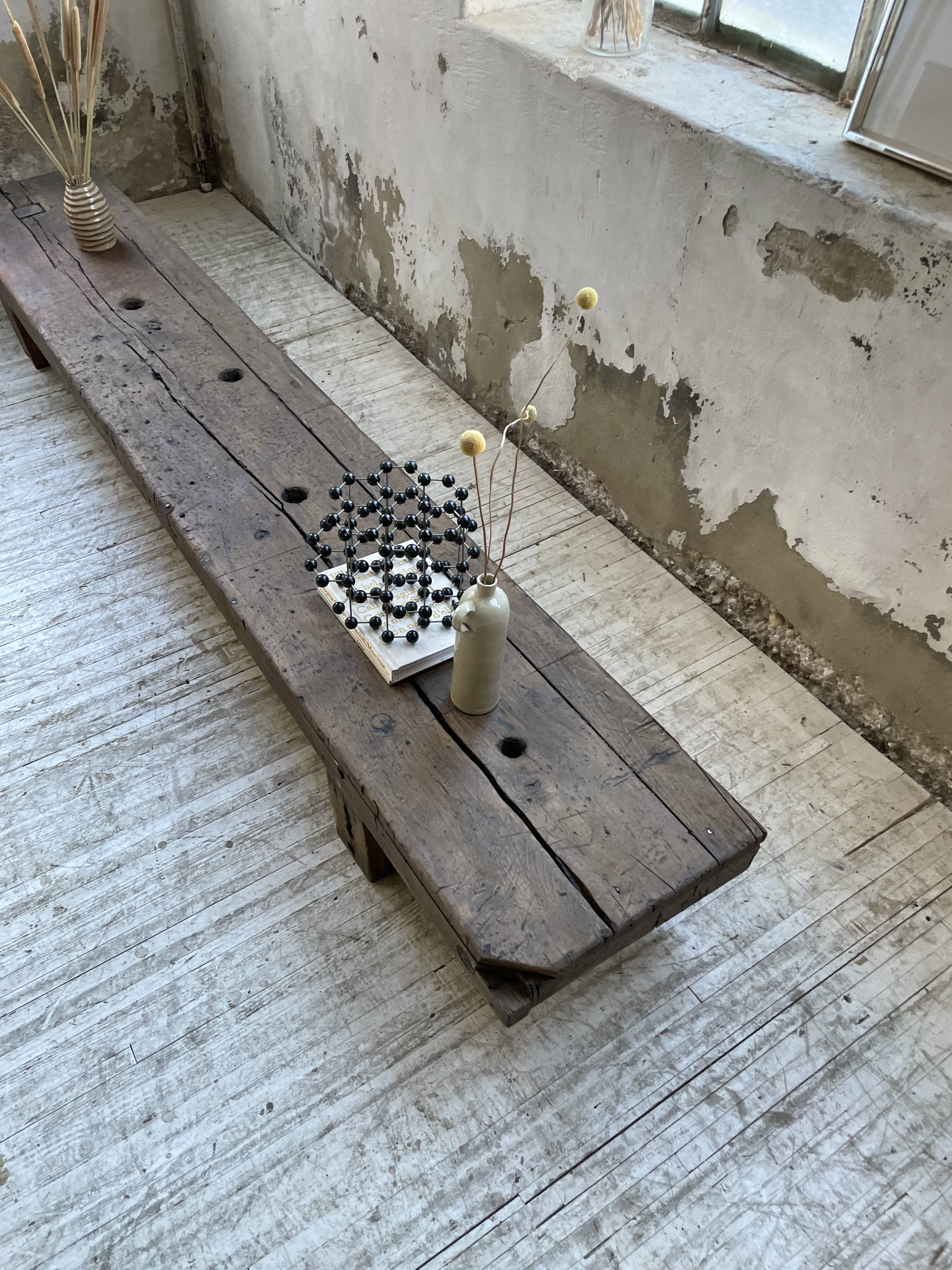 Workbench bench coffee table solid oak XXL