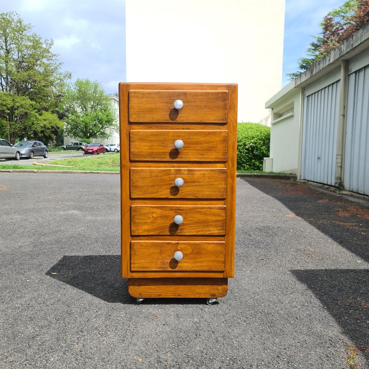 Chiffonnier vintage art deco chest of drawers 1950