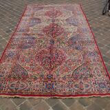 Handmade persian carpet kirman 373 x 178