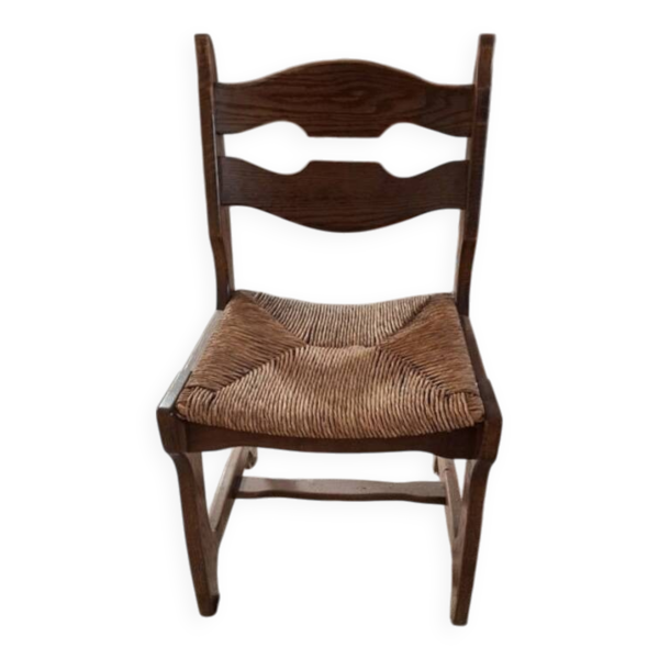 Guillerme et chambron lot de six chaises chêne clair