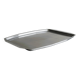 Plateau rectangulaire en inox.