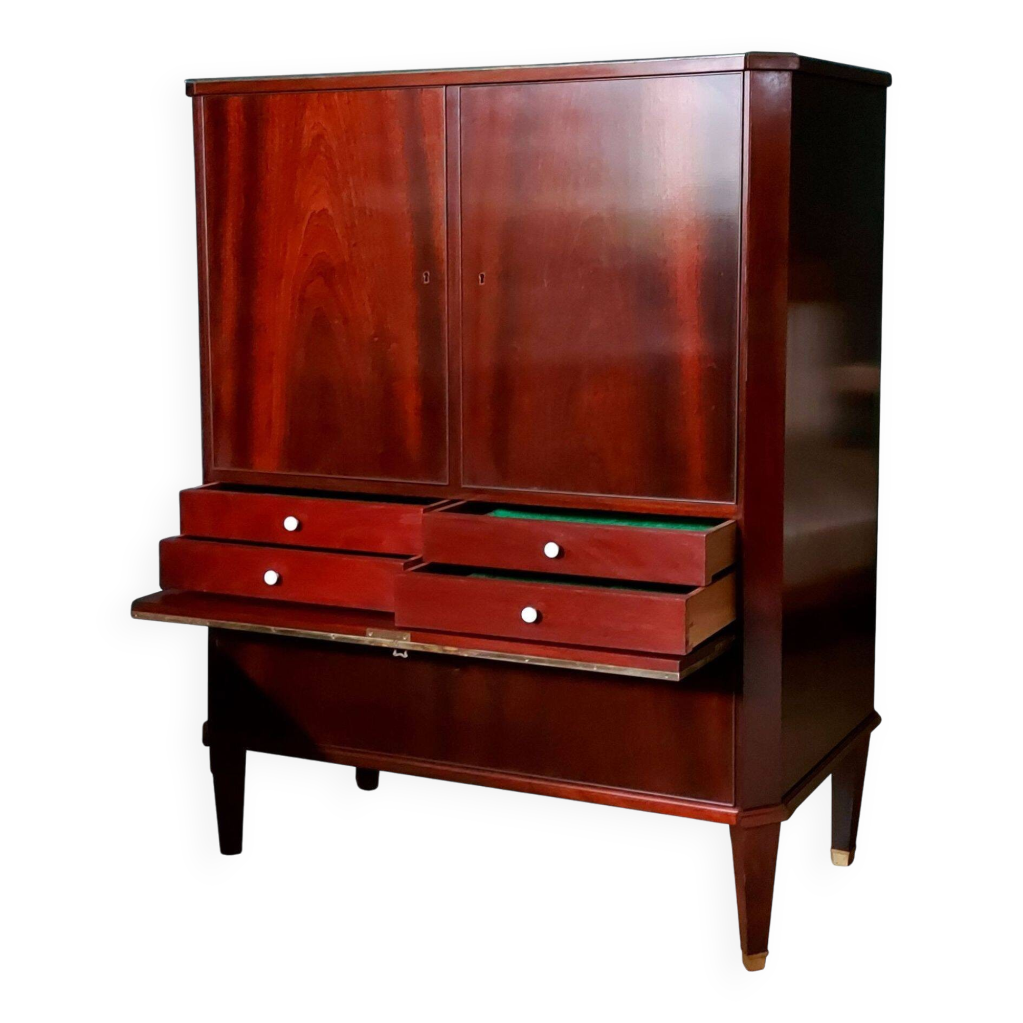 Danish Art Deco Chest of Drawers, Mahogany