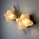 Sciolari house wall lamp, 2 fires Murano, Italy, 1970