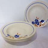 4 vintage Badonviller deep plates 211235