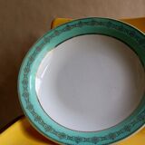Plat décor vert & or