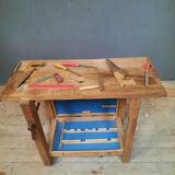 Wooden set for children with tools
