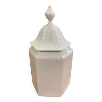 Hexagonal white porcelain box