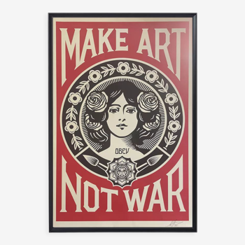 Affiche Make art Not war - Shepard Fairey