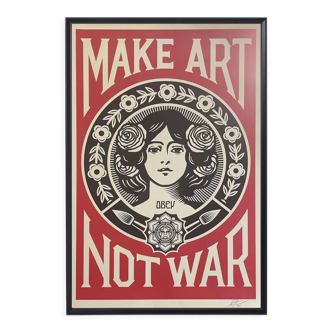 Affiche Make art Not war - Shepard Fairey