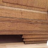 Art Deco sideboard Solid blond oak Width 120 cm