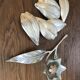 Vintage silver metal flower ashtray